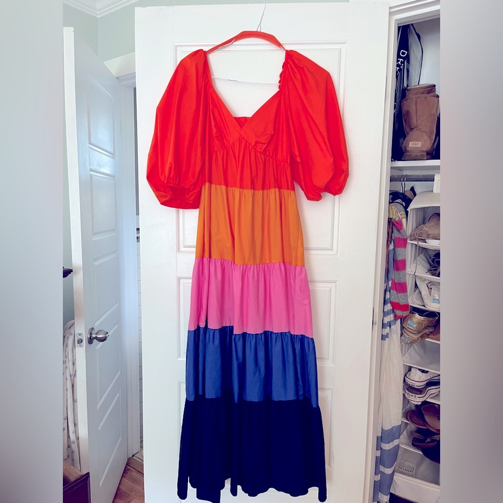 FARM rio color block dress. XS